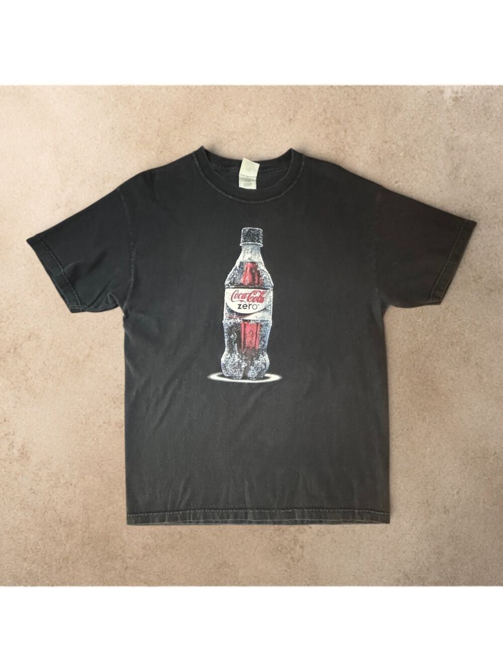 Vintage Coca-Cola Zero Promo T-Shirt Mens Large Black Everybody Chill Y2K Soda